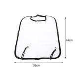 Maxbell Auto Clear Seat Back Anti Kick Pad Durable Auto Back Seat Guards Transparent Cover Black