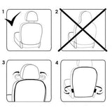 Maxbell Auto Clear Seat Back Anti Kick Pad Durable Auto Back Seat Guards Transparent Cover Black
