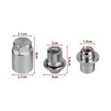 Maxbell Wheel Lock Lug Nuts Set Wear Resistant Spare Parts Auto Accessories Replaces 3.4cm