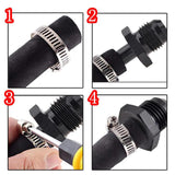 Maxbell Car 6AN to Hose Barb Adapter Refitting Modification Push on Barbed Connector 4.5cm