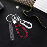 Maxbell Car Keychain Woven Rope Easy to Install with Rotatable Snap Swivel Style D