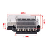 Maxbell 4 Circuit Fuse Box 1 in 4 Out 100A Fuse Holder for Automotive Cart Boat