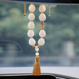 Maxbell Buddha Statue Car Pendant Universal Decorative Tassel Car Hanging Decoration Yellow