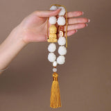 Maxbell Buddha Statue Car Pendant Universal Decorative Tassel Car Hanging Decoration Yellow