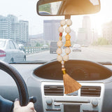 Maxbell Buddha Statue Car Pendant Universal Decorative Tassel Car Hanging Decoration Yellow