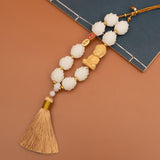 Maxbell Buddha Statue Car Pendant Universal Decorative Tassel Car Hanging Decoration Yellow