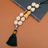 Maxbell Buddha Statue Car Pendant Universal Decorative Tassel Car Hanging Decoration Green