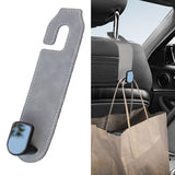 Maxbell PU Leather Car Auto Seat Back Hanger Organizer for Groceries Bag Sturdy Grey