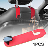 Maxbell PU Leather Car Auto Seat Back Hanger Organizer for Groceries Bag Sturdy Red