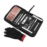 Maxbell Flat Tire Puncture Patch Tool Set Tire Patch Kit for Trailers RV Trucks 62Pcs Set