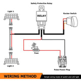Maxbell 300W Replaces LED Light Bar Wiring Harness Kit for Ship Trailer Yacht