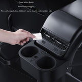 Maxbell Rear Row Dual Cup Holder for Tesla Model 3 Y Simple Installation Accessories Style B