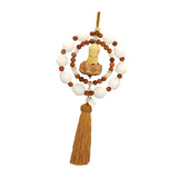 Maxbell Buddha Car Hanging Ornament Buddha Statue Decorative Rearview Mirror Pendant Brown Tassel