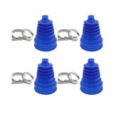Maxbell 4x CV Joint Boot Set with 4 Clamps Easy Installation Auto Accessories Rubber