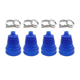 Maxbell 4x CV Joint Boot Set with 4 Clamps Easy Installation Auto Accessories Rubber