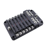Maxbell 12 Circuit Fuse Box Durable Replaces Waterproof for Van Automotive Boat