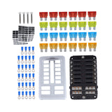Maxbell 12 Circuit Fuse Box Durable Replaces Waterproof for Van Automotive Boat
