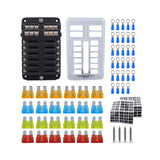 Maxbell 12 Circuit Fuse Box Durable Replaces Waterproof for Van Automotive Boat
