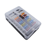 Maxbell 12 Circuit Fuse Box Durable Replaces Waterproof for Van Automotive Boat