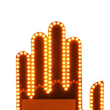 Maxbell Car Finger Light Auto Accessories Gifts Cool with Remote Control Car Gadgets Yellow