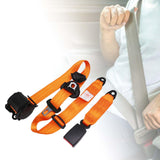 Maxbell 3 Point Car Seat Belt Buggies Pickup Safety Accessories UTV Car Fixing Strap orange