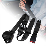 Maxbell 3 Point Car Seat Belt Buggies Pickup Safety Accessories UTV Car Fixing Strap black