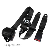 Maxbell 3 Point Car Seat Belt Buggies Pickup Safety Accessories UTV Car Fixing Strap black