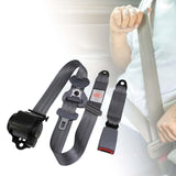 Maxbell 3 Point Car Seat Belt Buggies Pickup Safety Accessories UTV Car Fixing Strap gray