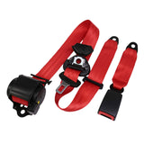 Maxbell 3 Point Car Seat Belt Buggies Pickup Safety Accessories UTV Car Fixing Strap red