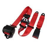 Maxbell 3 Point Car Seat Belt Buggies Pickup Safety Accessories UTV Car Fixing Strap red