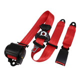 Maxbell 3 Point Car Seat Belt Buggies Pickup Safety Accessories UTV Car Fixing Strap red