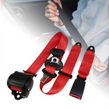 Maxbell 3 Point Car Seat Belt Buggies Pickup Safety Accessories UTV Car Fixing Strap red