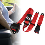 Maxbell 3 Point Car Seat Belt Buggies Pickup Safety Accessories UTV Car Fixing Strap red
