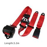 Maxbell 3 Point Car Seat Belt Buggies Pickup Safety Accessories UTV Car Fixing Strap red
