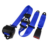 Maxbell 3 Point Car Seat Belt Buggies Pickup Safety Accessories UTV Car Fixing Strap blue