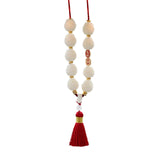 Maxbell Lotus Beads Car Pendant Automotive Accessories Tassel Car Hanging Decoration Red