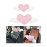 Maxbell Cute Car Pillow Heart Shaped Plush Pillow Cushion for Driving Cars Sofa Neck Pillow