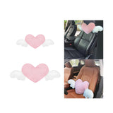 Maxbell Cute Car Pillow Heart Shaped Plush Pillow Cushion for Driving Cars Sofa Neck Pillow