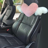 Maxbell Cute Car Pillow Heart Shaped Plush Pillow Cushion for Driving Cars Sofa Neck Pillow