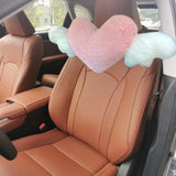 Maxbell Cute Car Pillow Heart Shaped Plush Pillow Cushion for Driving Cars Sofa Neck Pillow