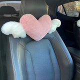 Maxbell Cute Car Pillow Heart Shaped Plush Pillow Cushion for Driving Cars Sofa Neck Pillow