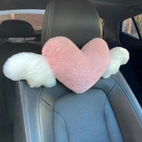 Maxbell Cute Car Pillow Heart Shaped Plush Pillow Cushion for Driving Cars Sofa Neck Pillow