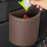 Maxbell Garbage Bin Dustbin Car Garbage Can Side Door Car Trash Bin Hanging brown