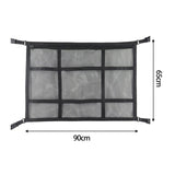 Maxbell Car Ceiling Cargo Net Pocket Car Roof Storage Organizer for Van Camping Black