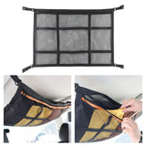 Maxbell Car Ceiling Cargo Net Pocket Car Roof Storage Organizer for Van Camping Orange
