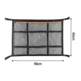 Maxbell Car Ceiling Cargo Net Pocket Car Roof Storage Organizer for Van Camping Orange