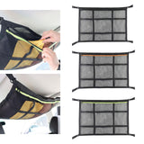 Maxbell Car Ceiling Cargo Net Pocket Car Storage Mesh Organizer for Van Camping Black