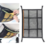 Maxbell Car Ceiling Cargo Net Pocket Car Storage Mesh Organizer for Van Camping Orange