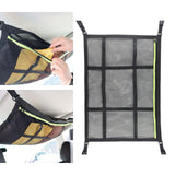 Maxbell Car Ceiling Cargo Net Pocket Car Storage Mesh Organizer for Van Camping Green
