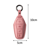 Maxbell Car Key Fob Cover Wear Resistant Key Case for Byd Seal Yuan Plus Atto 3 Pink